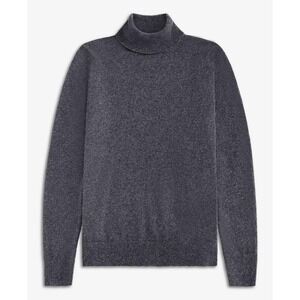 Charter Club Turtleneck 100% Cashmere Women XL Gray Luxury Knit Sweater Minimal